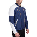 Asher Jacket // White + Blue (Euro: 48)