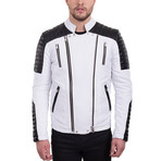 Asher Jacket // White + Black (Euro: 48)