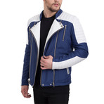 Asher Jacket // White + Blue (Euro: 48)