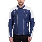 Asher Jacket // White + Blue (Euro: 48)