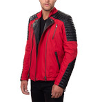 Asher Jacket // Red + Black (Euro: 48)