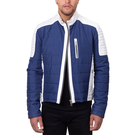 Lucas Jacket // White + Blue (Euro: 48)