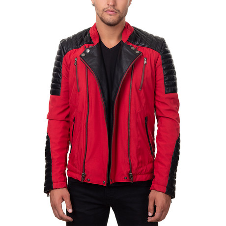 Asher Jacket // Red + Black (Euro: 48)