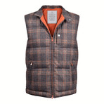 Two-Tone Vest // Gray + Brown (M)