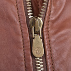 Leather Biker Jacket V2 // Light Brown (2XL)