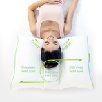 Sleep Yoga // Dual Position Pillow // Medium Soft // Cotton Cover Included
