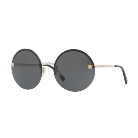 Men's Medusa Round Sunglasses // Pale Gold