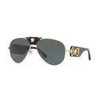 Men's Baroque Medusa Pilot Sunglasses // Havana Brown