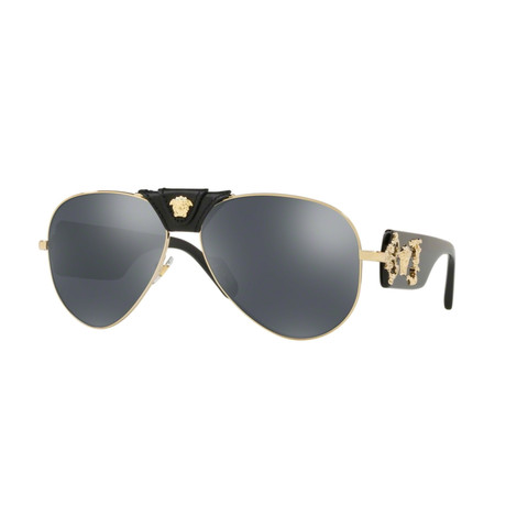 Men's Baroque Medusa Pilot Sunglasses // Tortoise