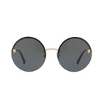 Men's Medusa Round Sunglasses // Pale Gold