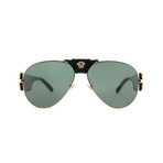 Men's Baroque Medusa Pilot Sunglasses // Havana Brown