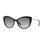 Women's Medusa Oversize Cat Eye Sunglasses // Black