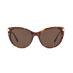 Women's Asian Fit Medusa Cat Eye Sunglasses // Havana Brown