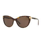 Women's Asian Fit Medusa Cat Eye Sunglasses // Havana Brown