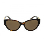 Women's Asian Fit Medusa Cat Eye Sunglasses // Havana Brown