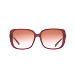 Women's Medusa Oversized Square Sunglasses // Transparent Red