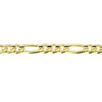 Hollow 14K Gold Thick Figaro 3+1 Link Chain Necklace // 4mm (18")