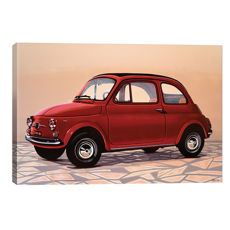 Fiat 500 (18"W x 12"H x 0.75"D)