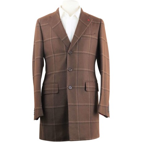 Checkered Sport Coat // Brown (Euro: 46)