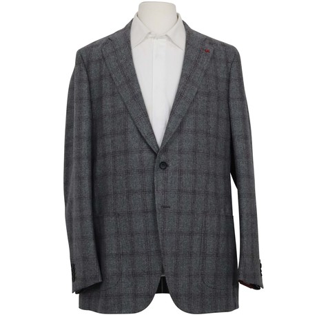 Checkered Suit Jacket + Pants // Gray (Euro: 46)