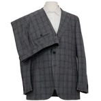 Checkered Suit Jacket + Pants // Gray (Euro: 46)