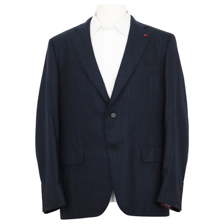 Chalk Stripe Suit Jacket + Pants // Blue (Euro: 46)