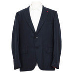 Chalk Stripe Suit Jacket + Pants // Blue (Euro: 54)