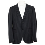 Pinstripe Suit Jacket + Pants // Black (Euro: 52)