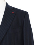 Chalk Stripe Suit Jacket + Pants // Blue (Euro: 54)