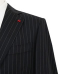 Pinstripe Suit Jacket + Pants // Black (Euro: 46)