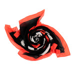 Moschino // Women's Chiffon Logo Designer Print Pareo Scarf // Black (Black)