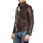 Tony Leather Jacket // Brown (XS)