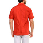 Classic Guayabera Short-Sleeve Shirt // Rust (S)