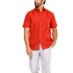 Classic Guayabera Short-Sleeve Shirt // Rust (2XL)