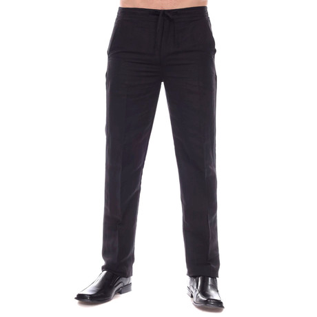 Casual Drawstring Pants // Black (2XL)
