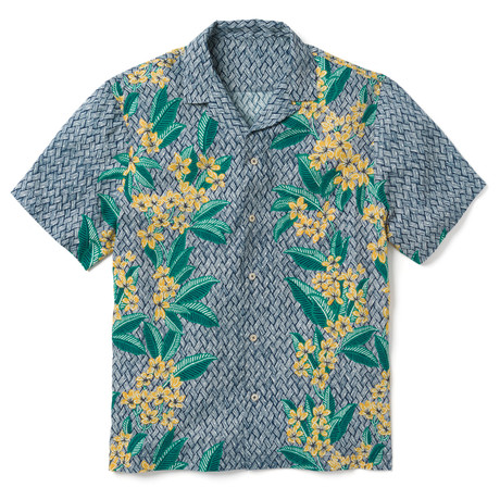 Frangipani Fun Short Sleeve Camp // Foggy Dew (XS)