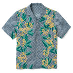 Frangipani Fun Short Sleeve Camp // Foggy Dew (XS)