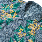 Frangipani Fun Short Sleeve Camp // Foggy Dew (XS)