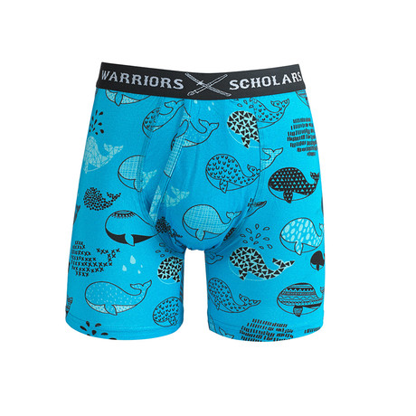 Whale Cotton Softer Than Cotton Boxer Brief // Blue (S)