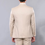 Alonso Slimfit Self Patterned 3-Piece Vested Suit // Beige (Euro: 48)