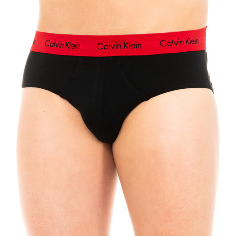 Briefs // Black + Gray + Red + Lilac // Pack of 3 (Small)