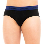 Briefs // Black + Gray + Red + Lilac // Pack of 3 (Small)