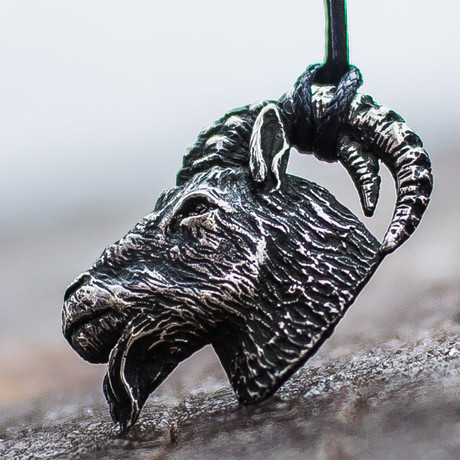 Animal Collection // Goat Pendant // Silver