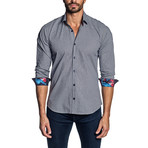 Gingham Long Sleeve Shirt // Dark Navy (XL)