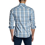 Plaid Long-Sleeve Shirt // Baby Blue (XL)