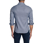 Bobby Long-Sleeve Shirt // Navy Houndstooth (XL)