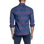 Print Long-Sleeve Shirt // Navy (2XL)