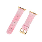 Genuine Alligator Apple Watch Strap // Cotton Candy // 42mm (Silver Tone Hardware (Nickel))