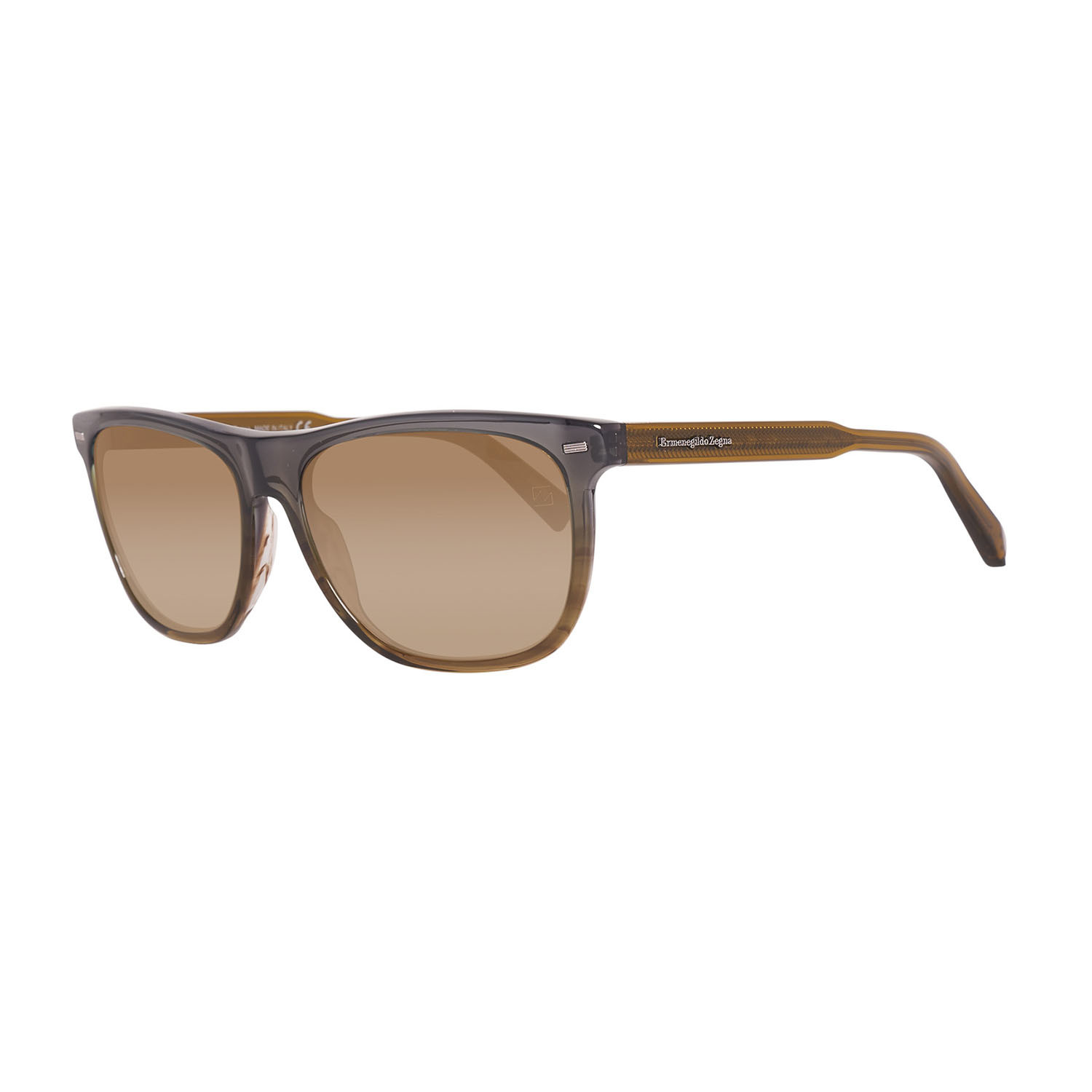 Men's EZ0041 Sunglasses // Gray + Brown - Zegna - Touch of Modern