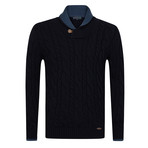 Over Shawl Collar Pullover // Navy (M)